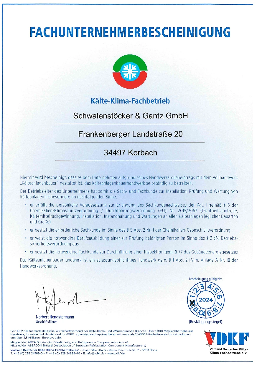 Kälte-Klima-Fachbetrieb
