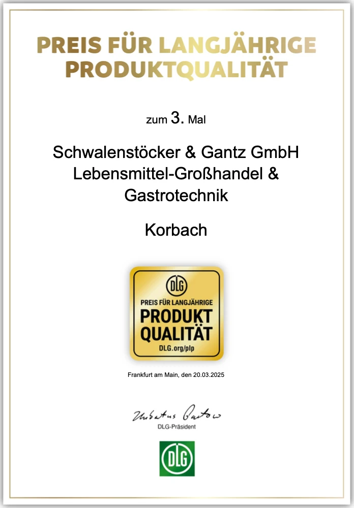 Zertifikat mit gelbem Quadrat und schwarzem Text
