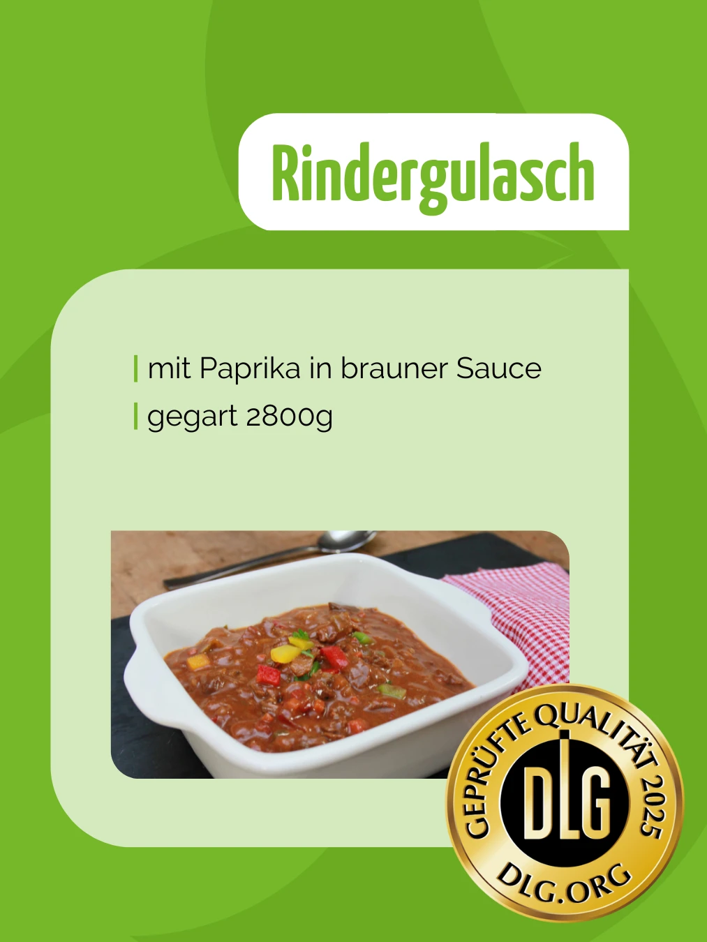 Rindergulasch Nahaufnahme eines Gerichts