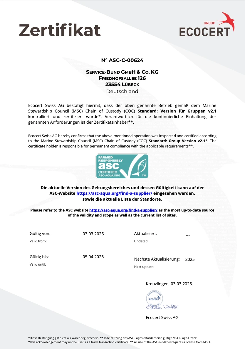 ASC Zertifikat