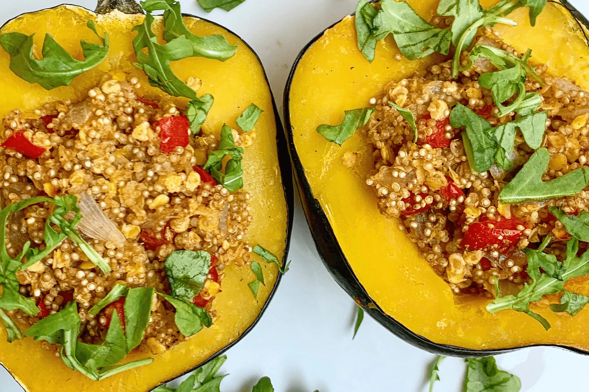 Plant Based Gefüllter Kürbis mit Quinoa und Gemüse