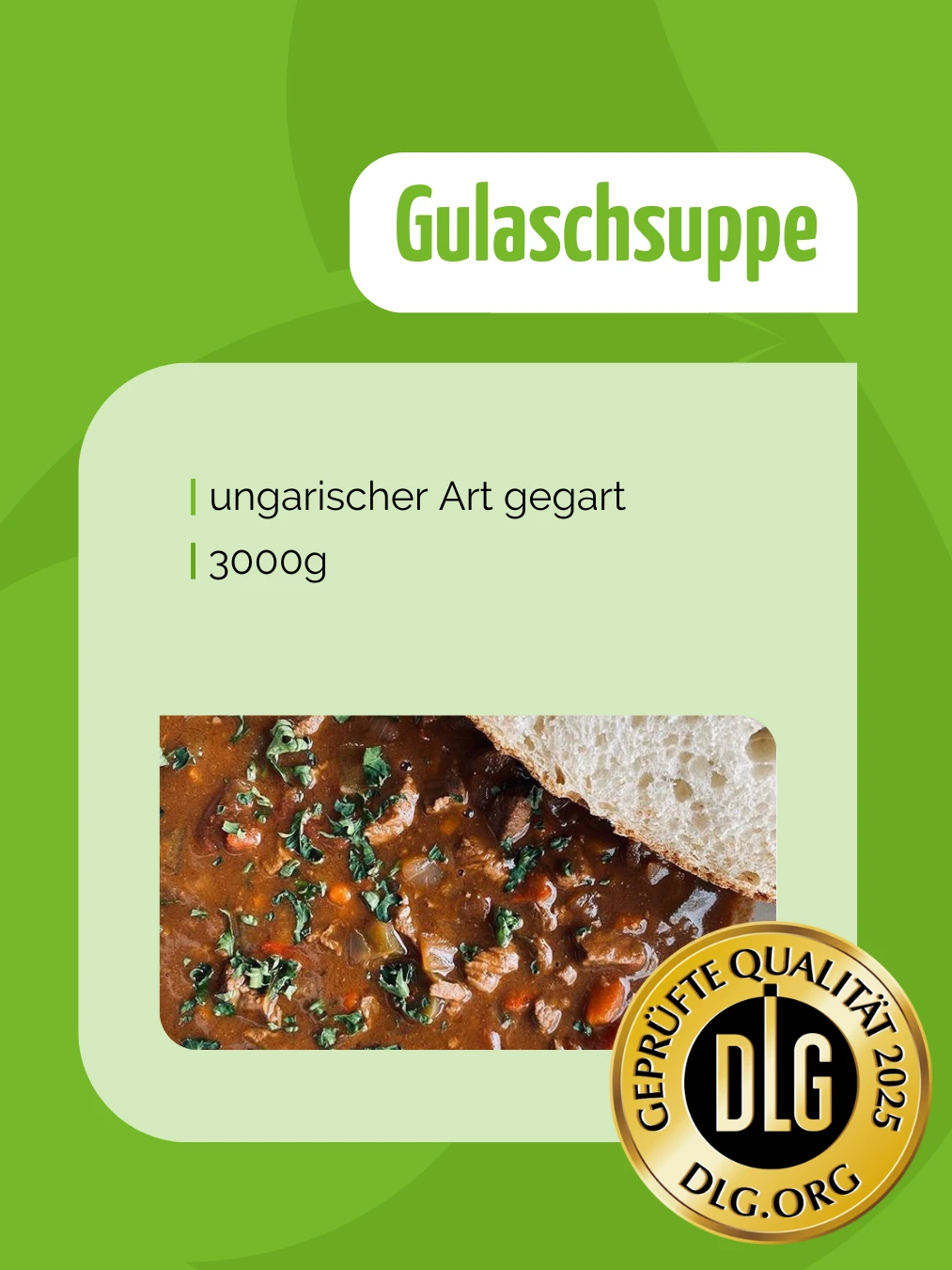 Gulasch Nahaufnahme eines Gerichts mit Essen.